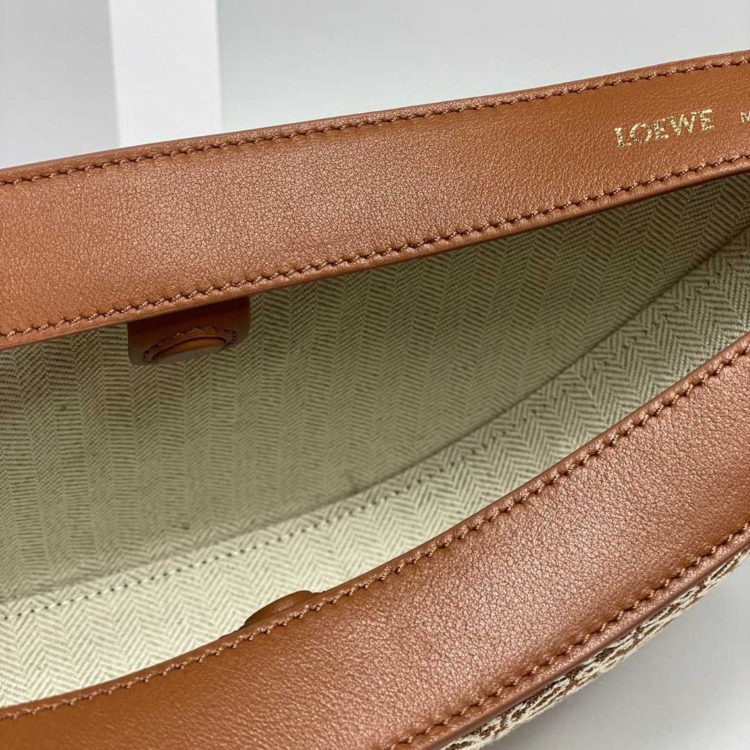 Loewe Small Loewe Luna Bag In Anagram Jacquard And Classic Calfskin(30-12-6cm) - FashionPlug