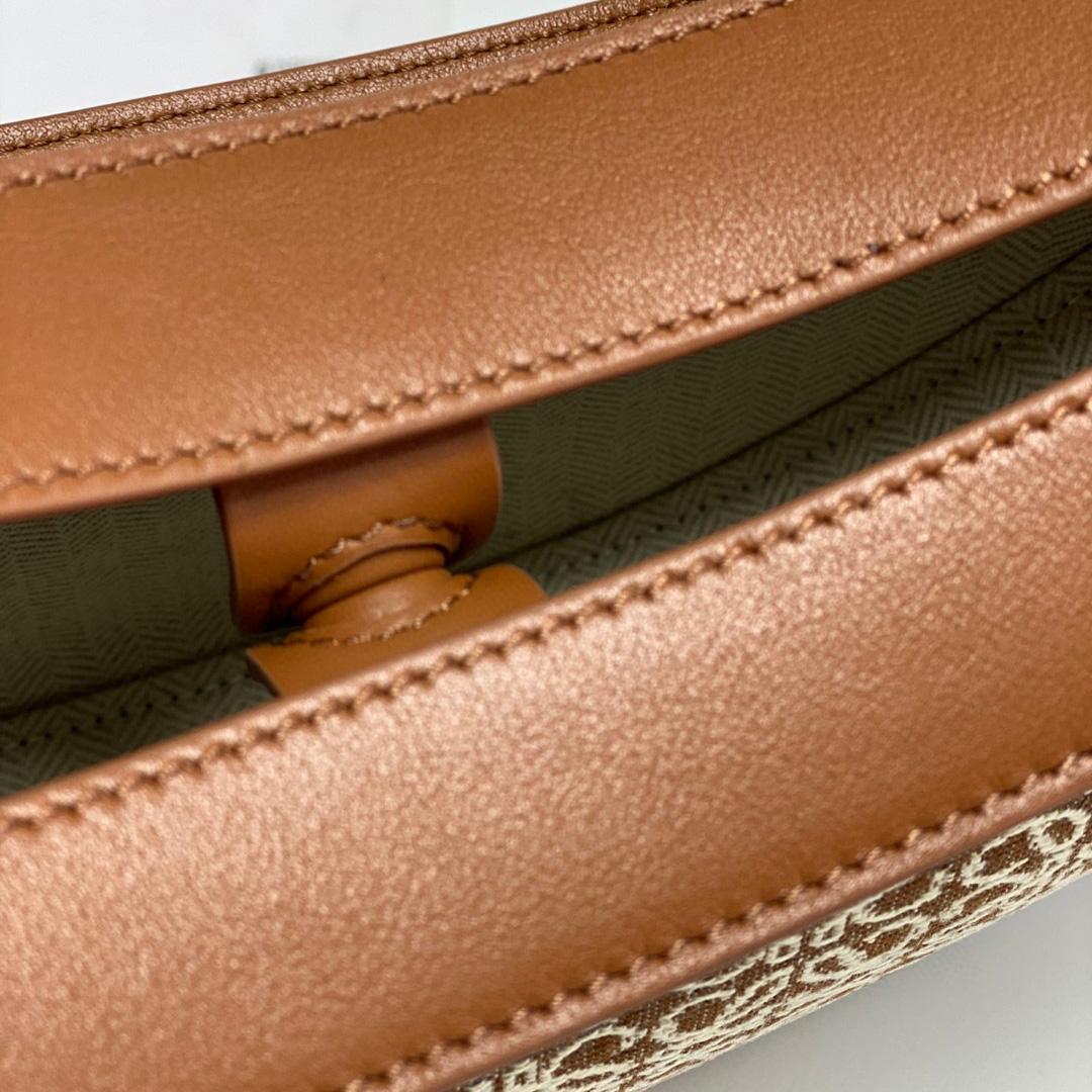 Loewe Small Loewe Luna Bag In Anagram Jacquard And Classic Calfskin(30-12-6cm) - FashionPlug