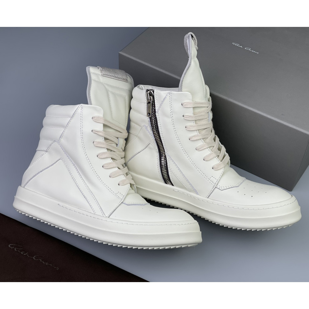 Rick Owens Geobasket High Top Sneakers - FashionPlug