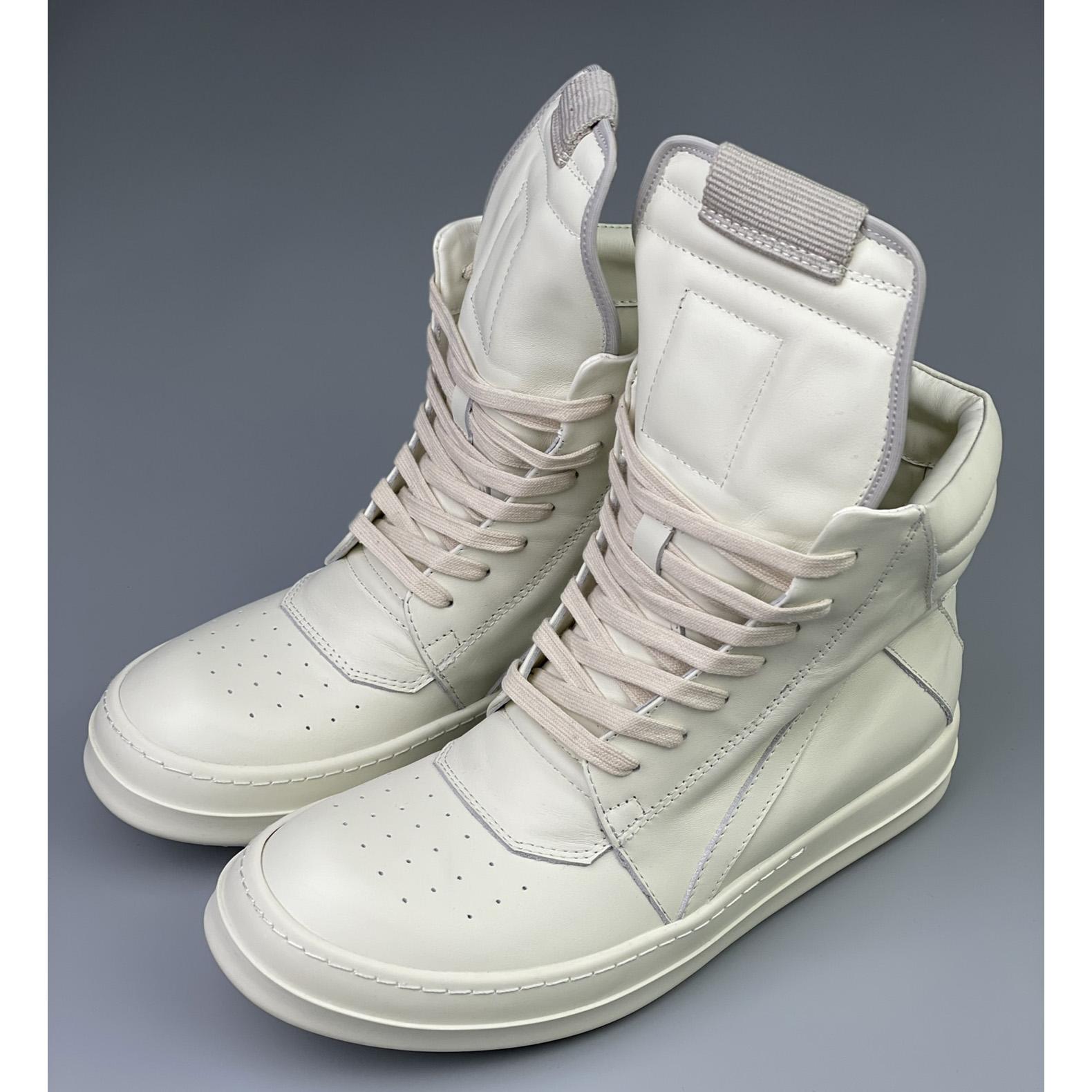 Rick Owens Geobasket High Top Sneakers - FashionPlug
