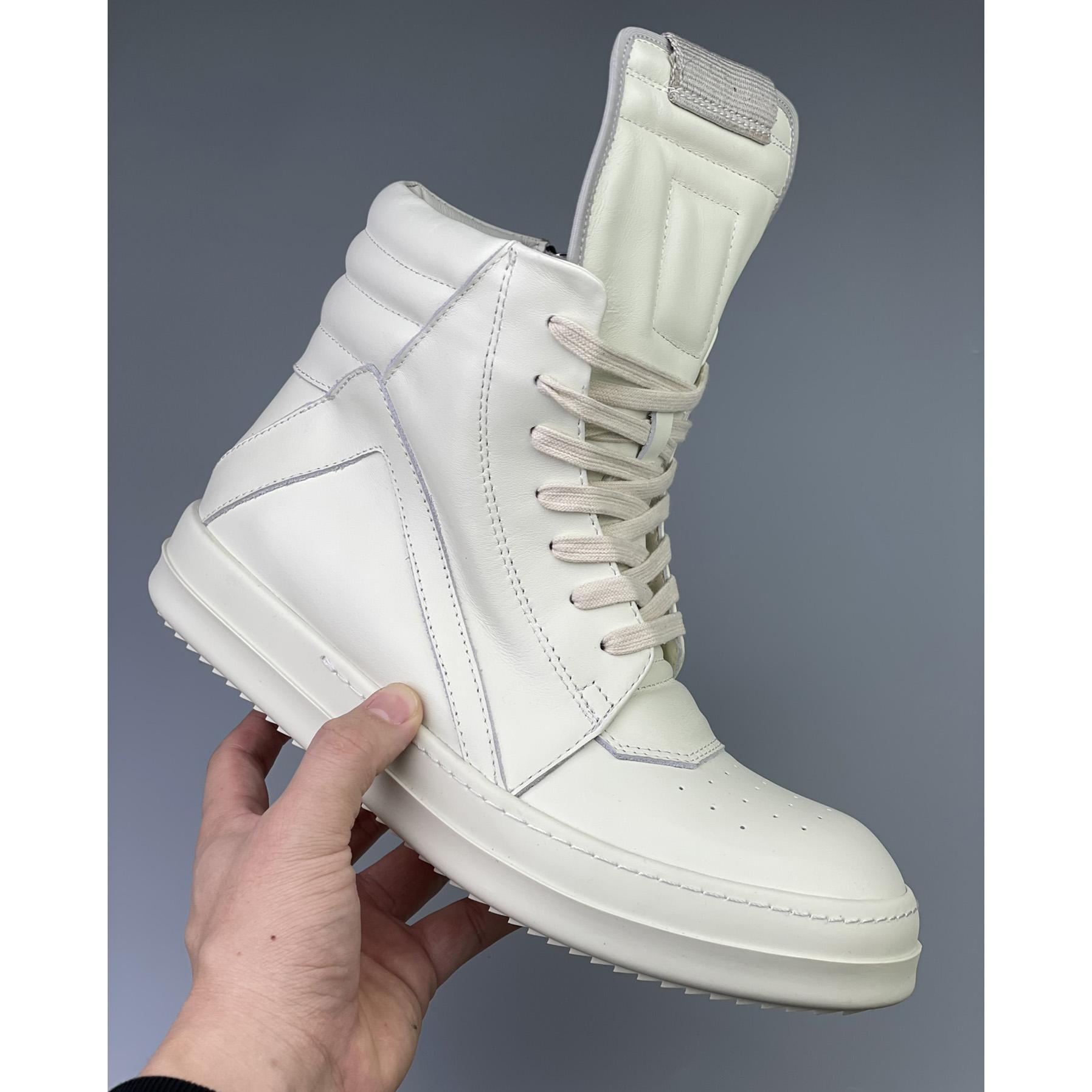 Rick Owens Geobasket High Top Sneakers - FashionPlug