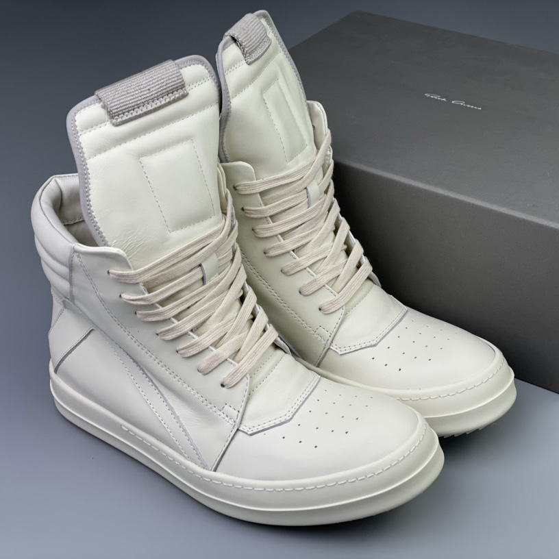 Rick Owens Geobasket High Top Sneakers - FashionPlug