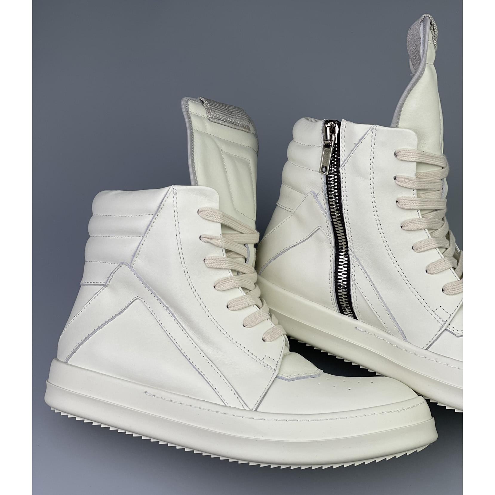 Rick Owens Geobasket High Top Sneakers - FashionPlug