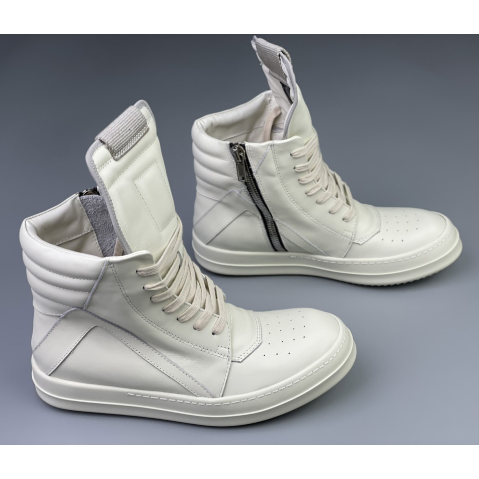 Rick Owens Geobasket High Top Sneakers - FashionPlug