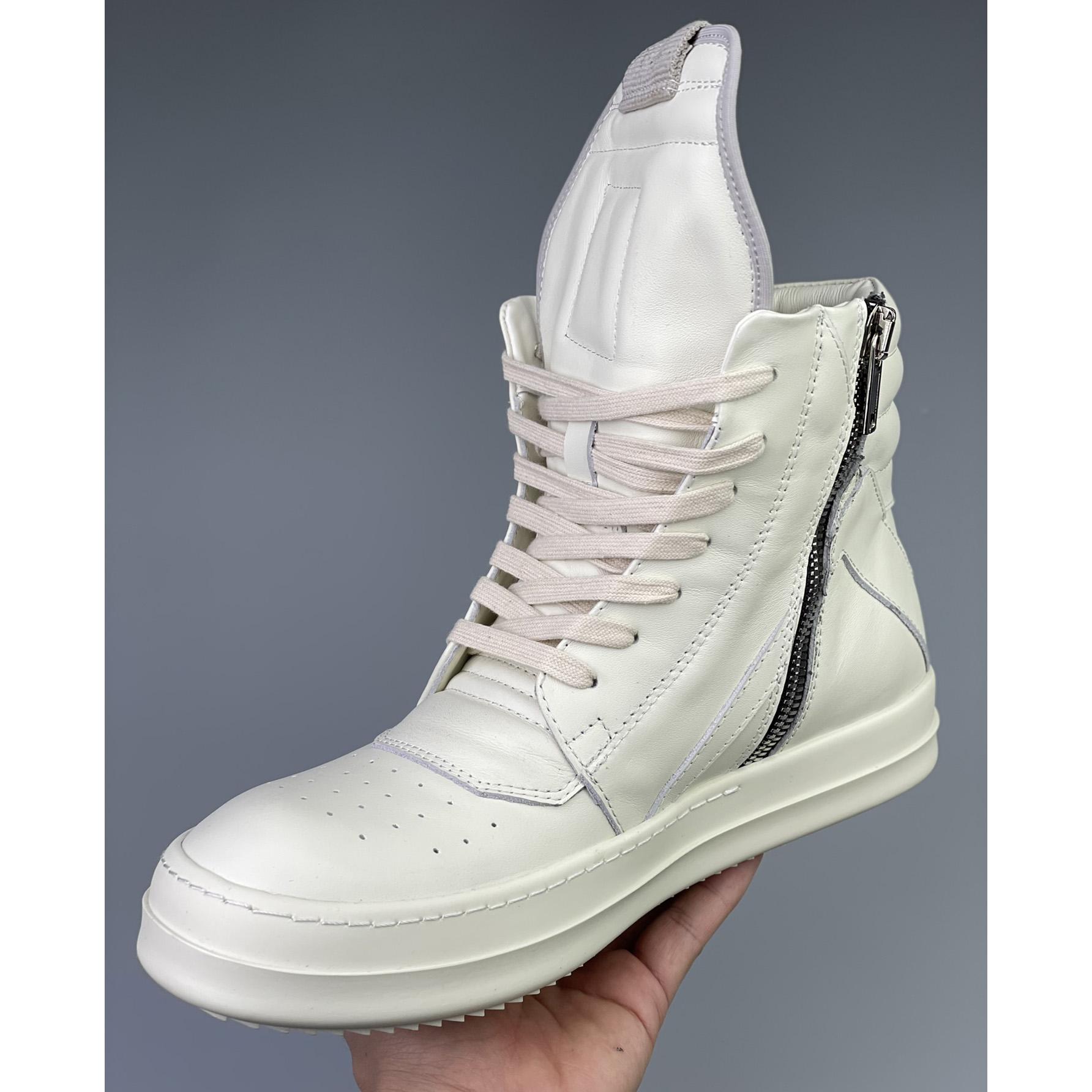Rick Owens Geobasket High Top Sneakers - FashionPlug