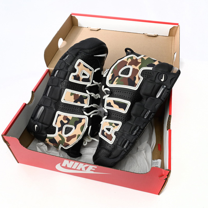 Nike Air More Uptempo Camouflage Colour Sneaker     CJ6122-001 - FashionPlug