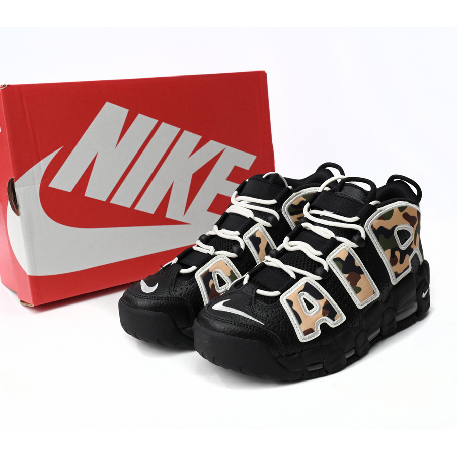 Nike Air More Uptempo Camouflage Colour Sneaker     CJ6122-001 - FashionPlug