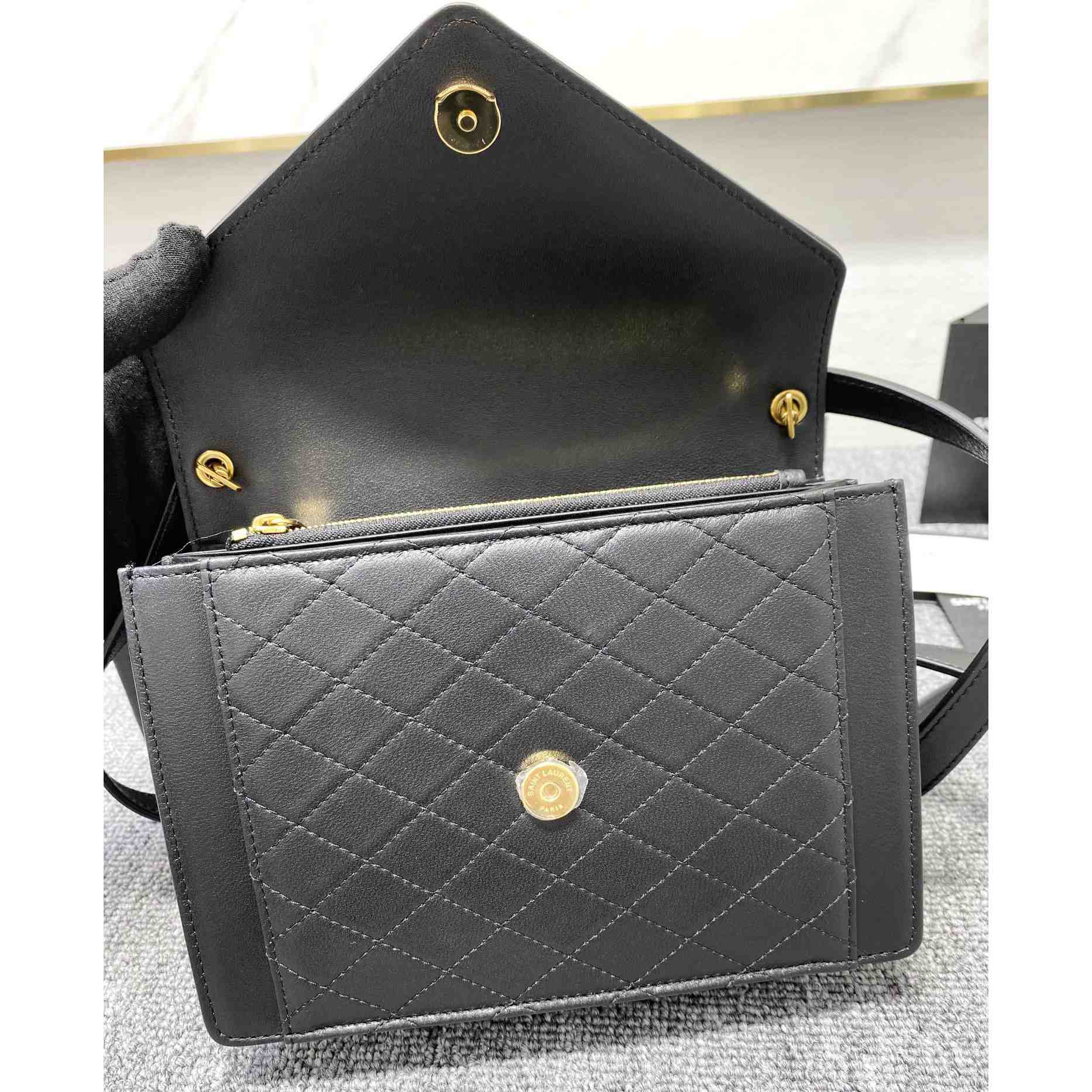 Saint Laurent Gaby Mini Satchel In Quilted Lambskin - FashionPlug
