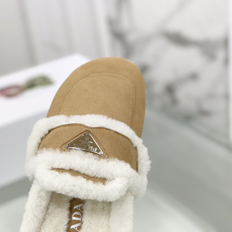 Prada Shearling Slippers - FashionPlug