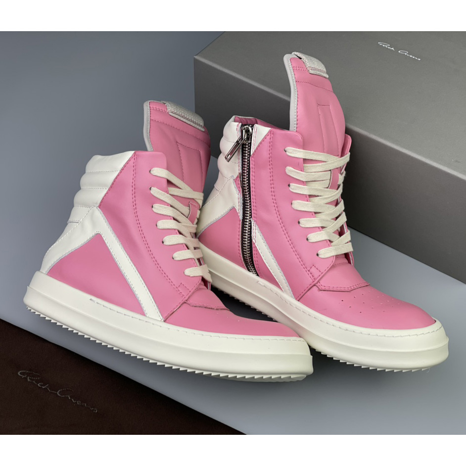 Rick Owens Geobasket High Top Sneakers - FashionPlug