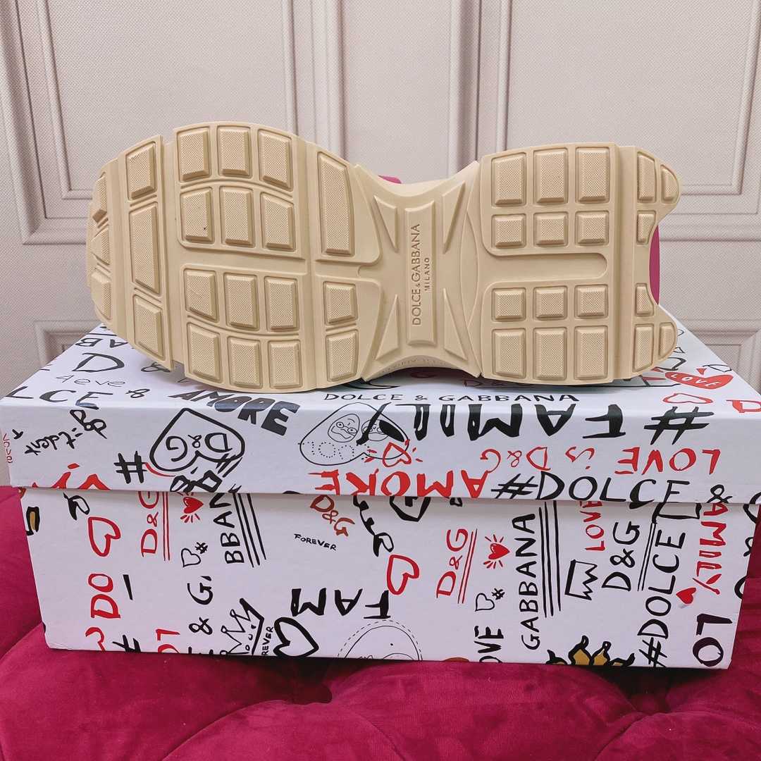 Dolce & Gabbana Mixed-Material Space Sneakers - FashionPlug