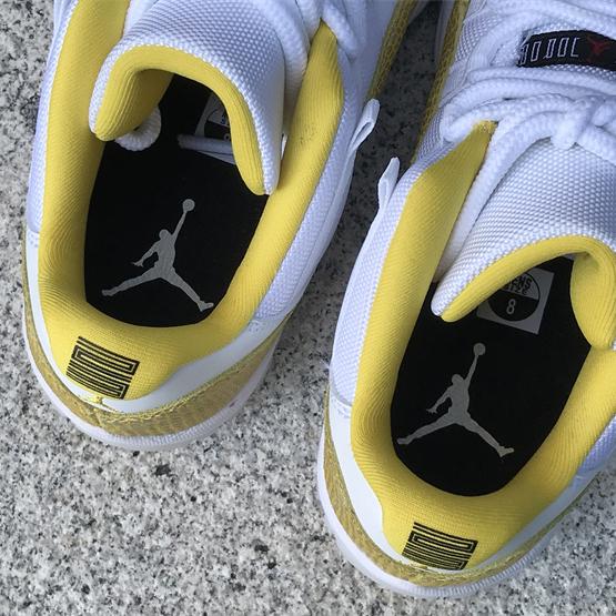 Air Jordan 11 Low “Yellow Snakeskin” Sneakers     Ah7860-107 - FashionPlug