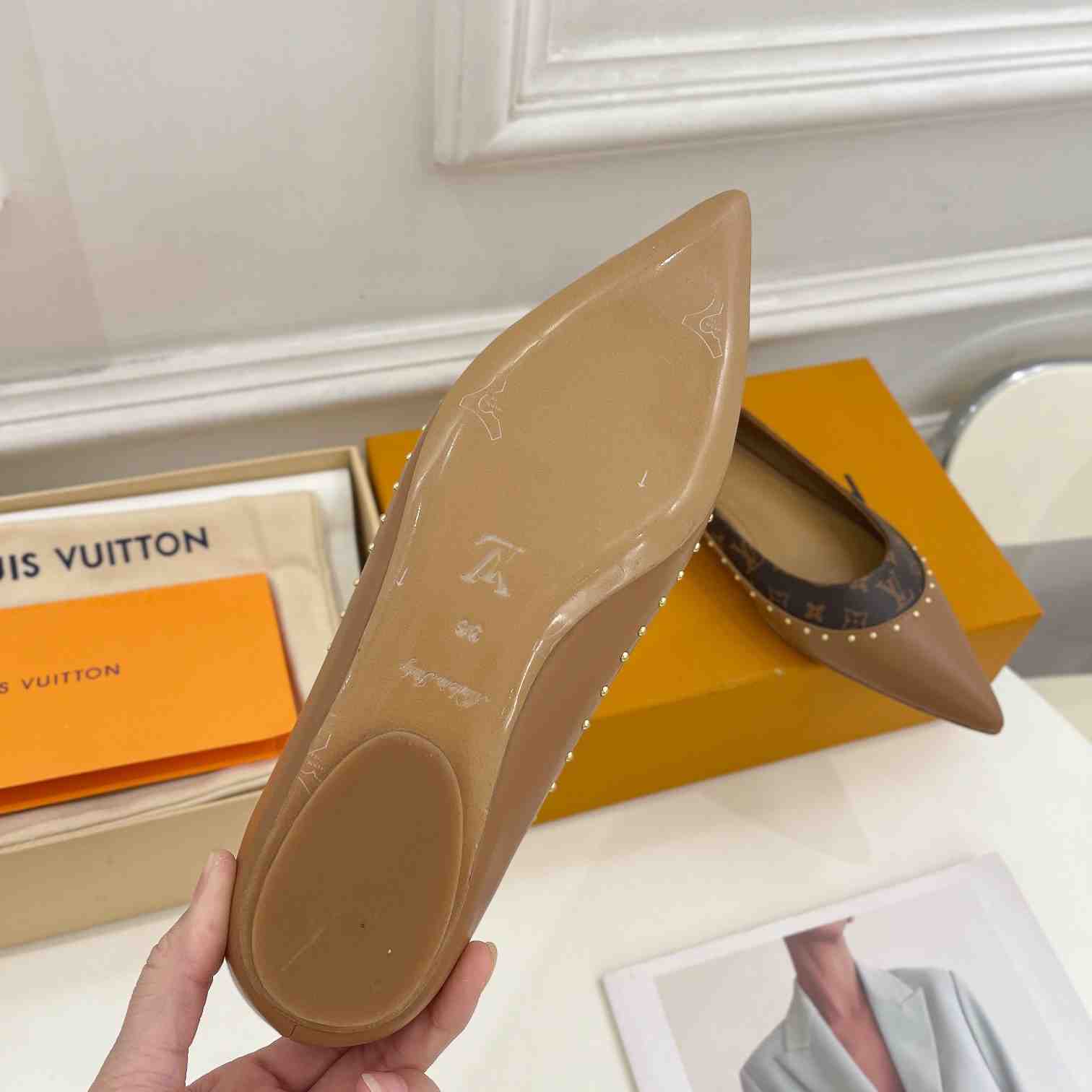 Louis Vuitton Signature Flat Ballerina    - FashionPlug