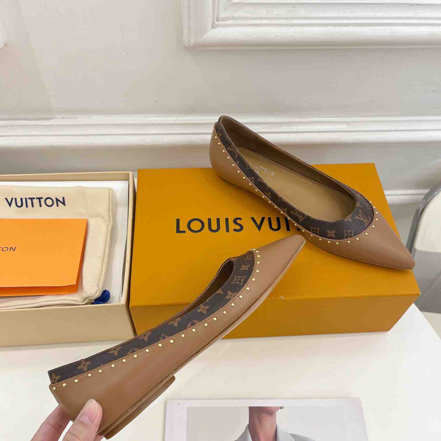 Louis Vuitton Signature Flat Ballerina    - FashionPlug