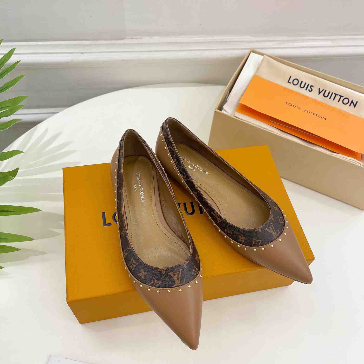Louis Vuitton Signature Flat Ballerina    - FashionPlug