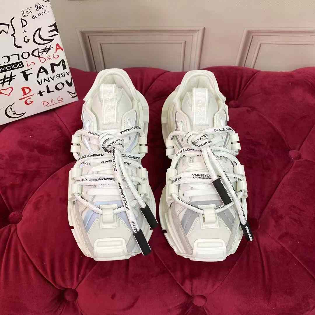 Dolce & Gabbana Mixed-Material Space Sneakers - FashionPlug