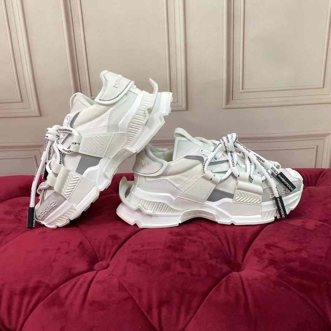 Dolce & Gabbana Mixed-Material Space Sneakers - FashionPlug