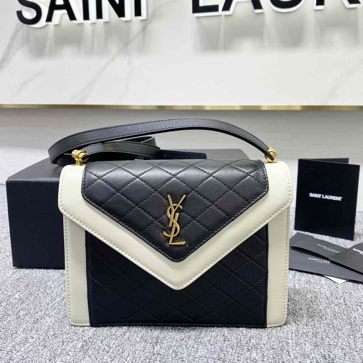 Saint Laurent Gaby Mini Satchel In Quilted Lambskin - FashionPlug