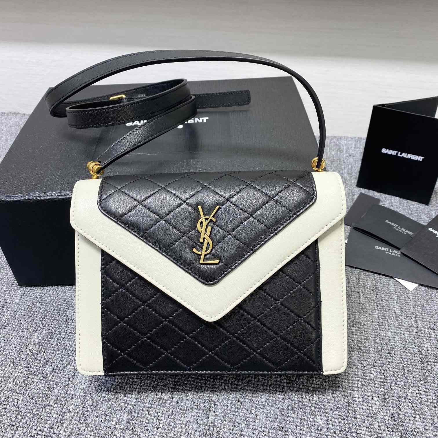 Saint Laurent Gaby Mini Satchel In Quilted Lambskin - FashionPlug