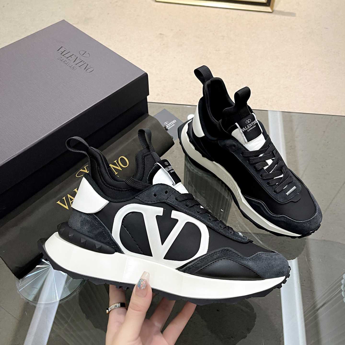 Valenti Netrunner Fabric And Suede Sneaker - FashionPlug