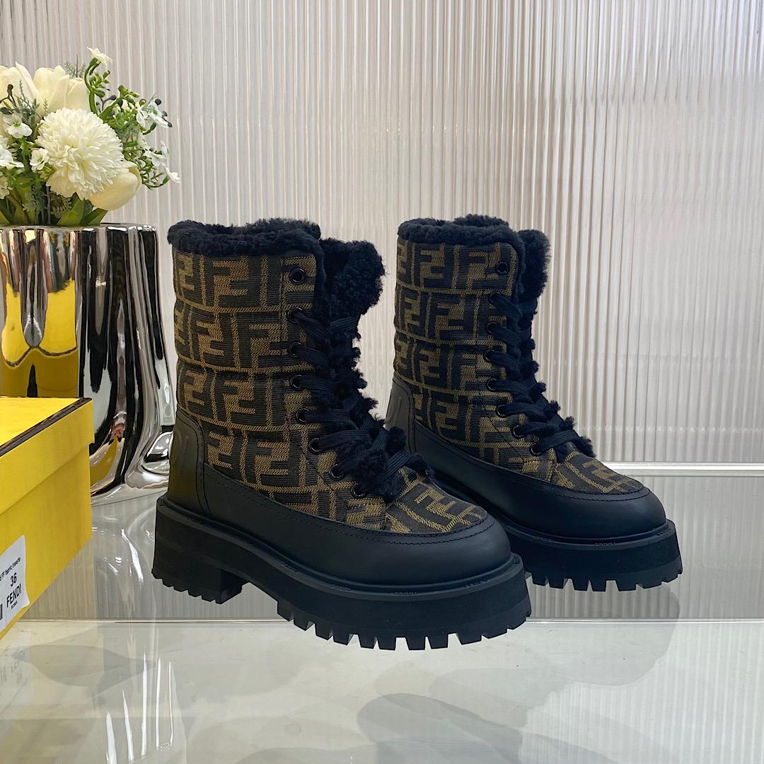 Fendi Signature Biker Boots - FashionPlug