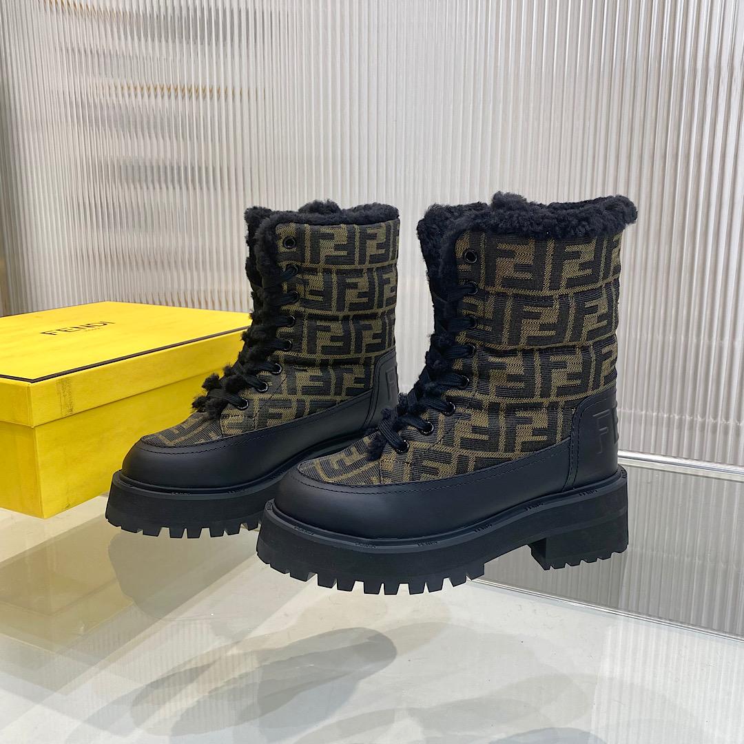 Fendi Signature Biker Boots - FashionPlug