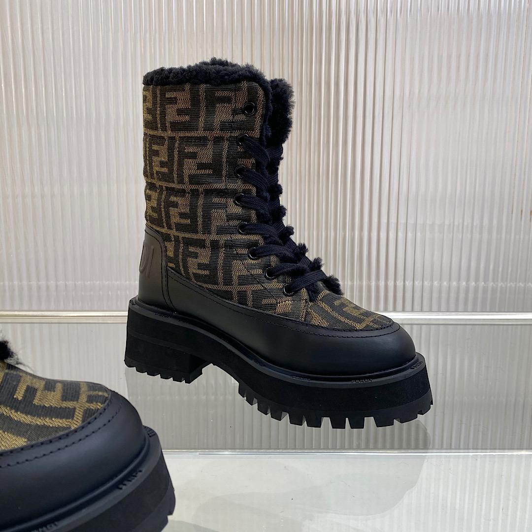Fendi Signature Biker Boots - FashionPlug