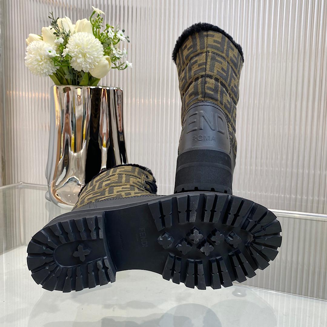 Fendi Signature Biker Boots - FashionPlug