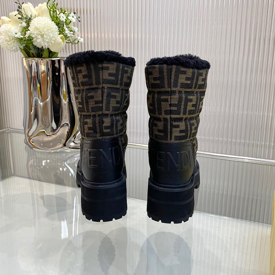 Fendi Signature Biker Boots - FashionPlug