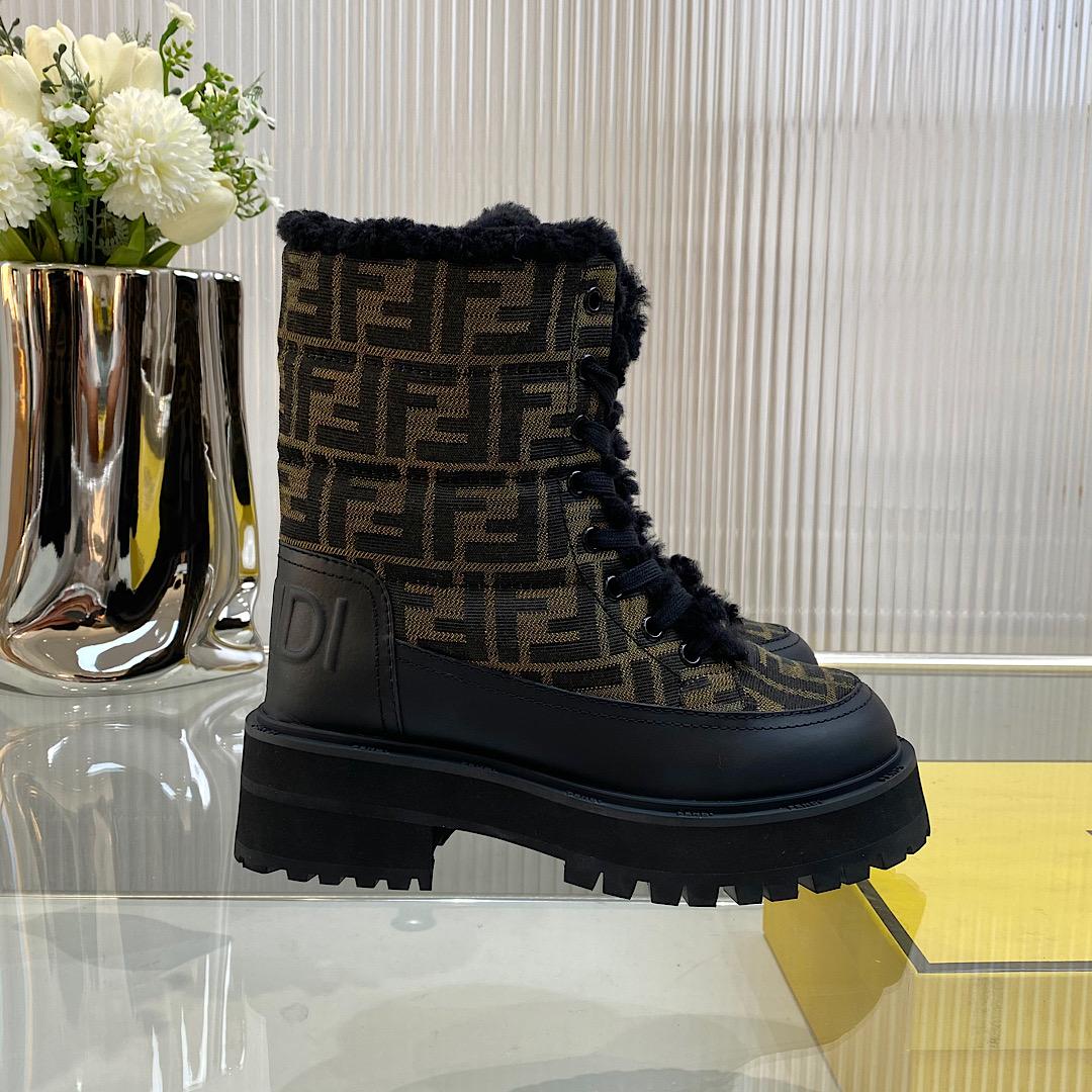 Fendi Signature Biker Boots - FashionPlug