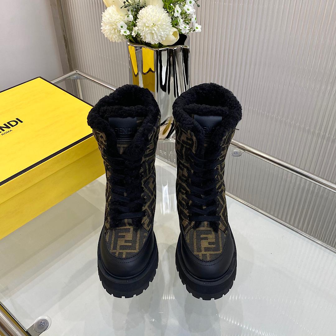 Fendi Signature Biker Boots - FashionPlug