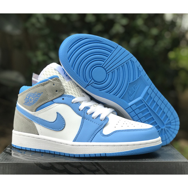 Air Jordan 1 Mid “University Blue” Sneaker    DX9276-100 - FashionPlug