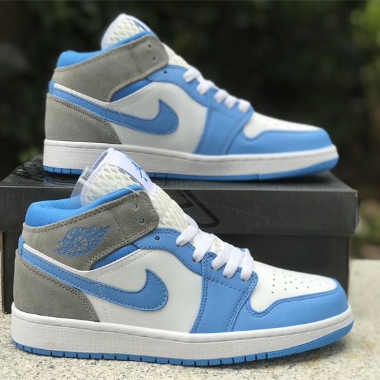 Air Jordan 1 Mid “University Blue” Sneaker    DX9276-100 - FashionPlug