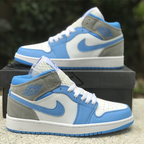 Air Jordan 1 Mid “University Blue” Sneaker    DX9276-100 - FashionPlug