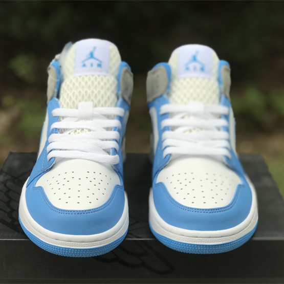 Air Jordan 1 Mid “University Blue” Sneaker    DX9276-100 - FashionPlug