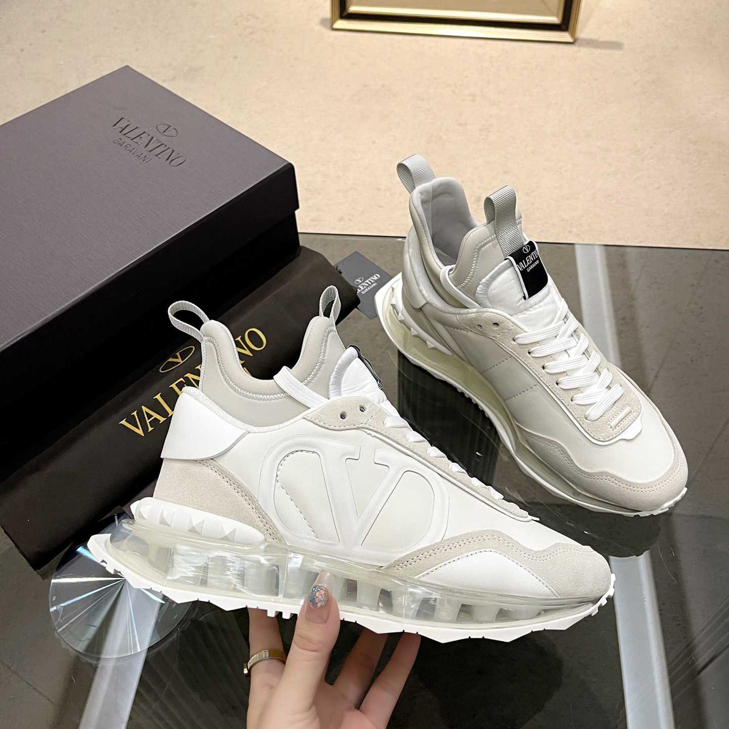 Valenti Netrunner Fabric And Suede Sneaker - FashionPlug