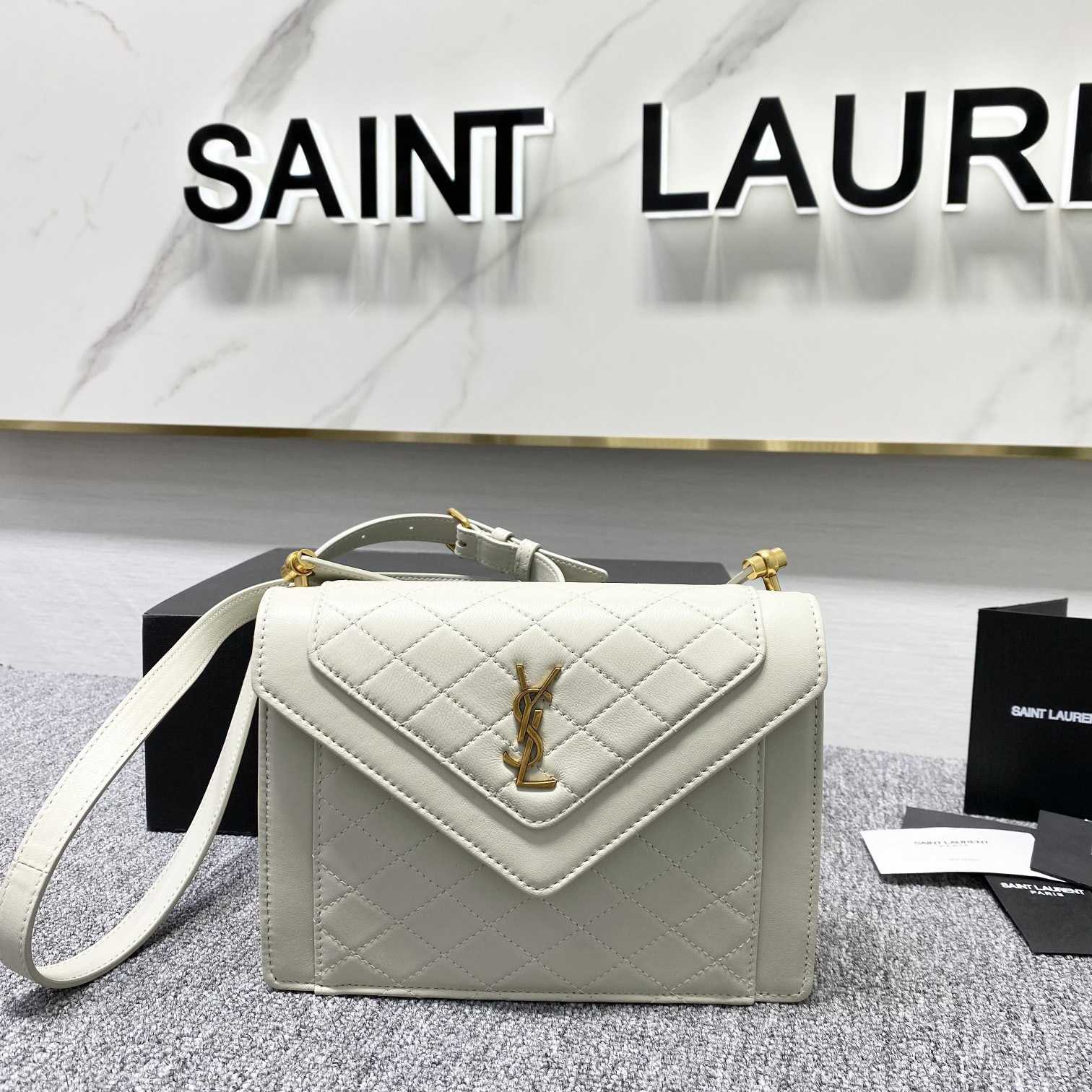 Saint Laurent Gaby Mini Satchel In Quilted Lambskin - FashionPlug