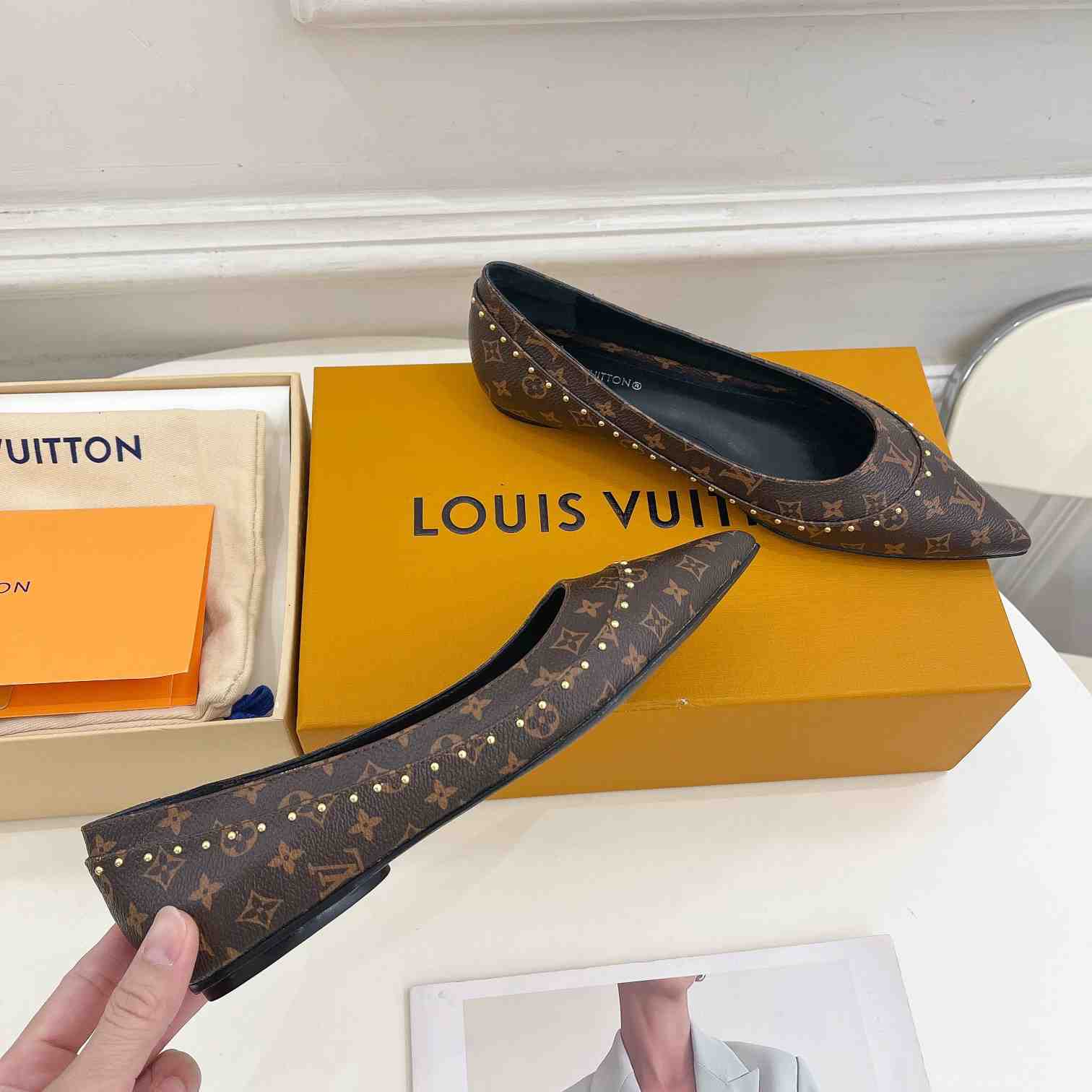 Louis Vuitton Signature Flat Ballerina    - FashionPlug