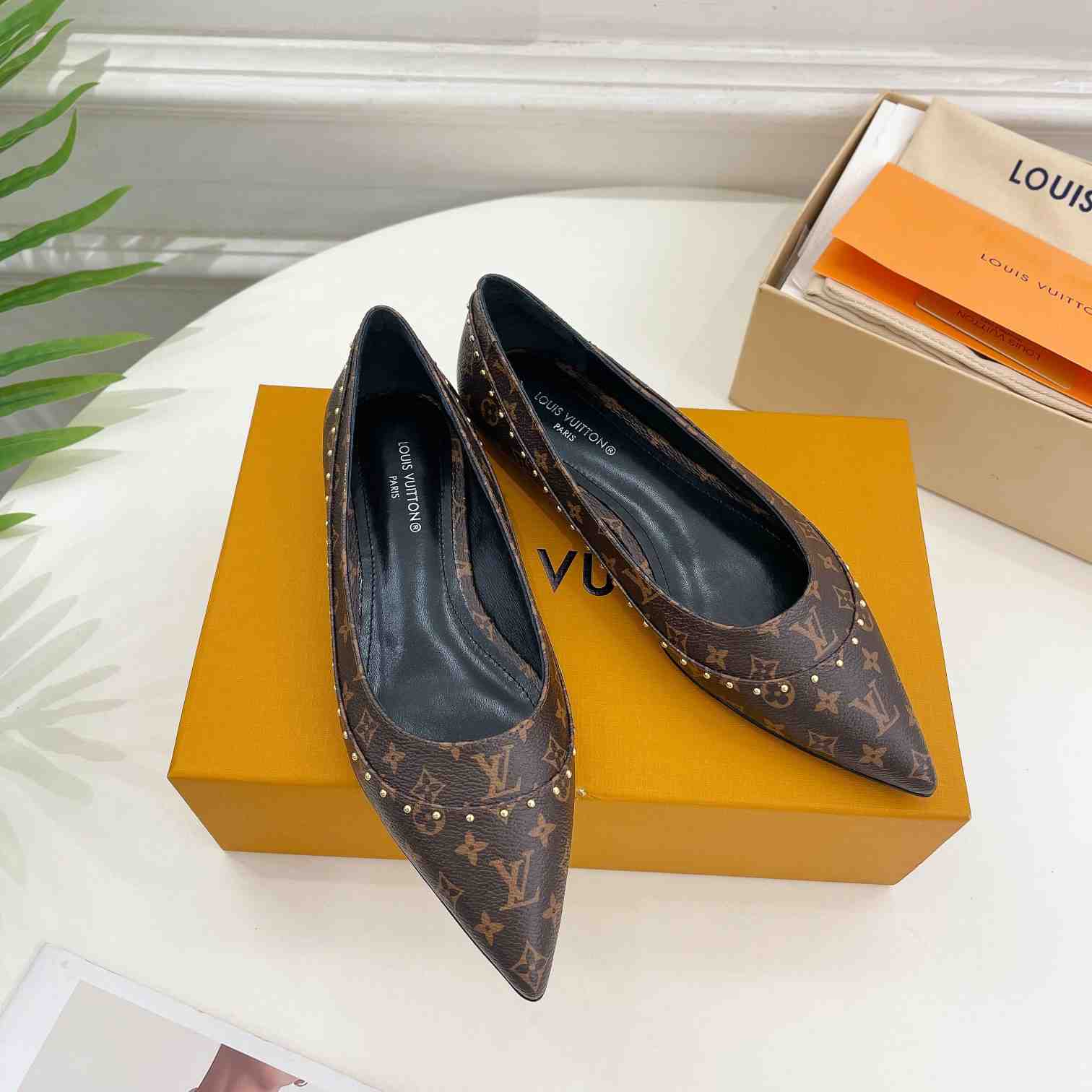 Louis Vuitton Signature Flat Ballerina    - FashionPlug