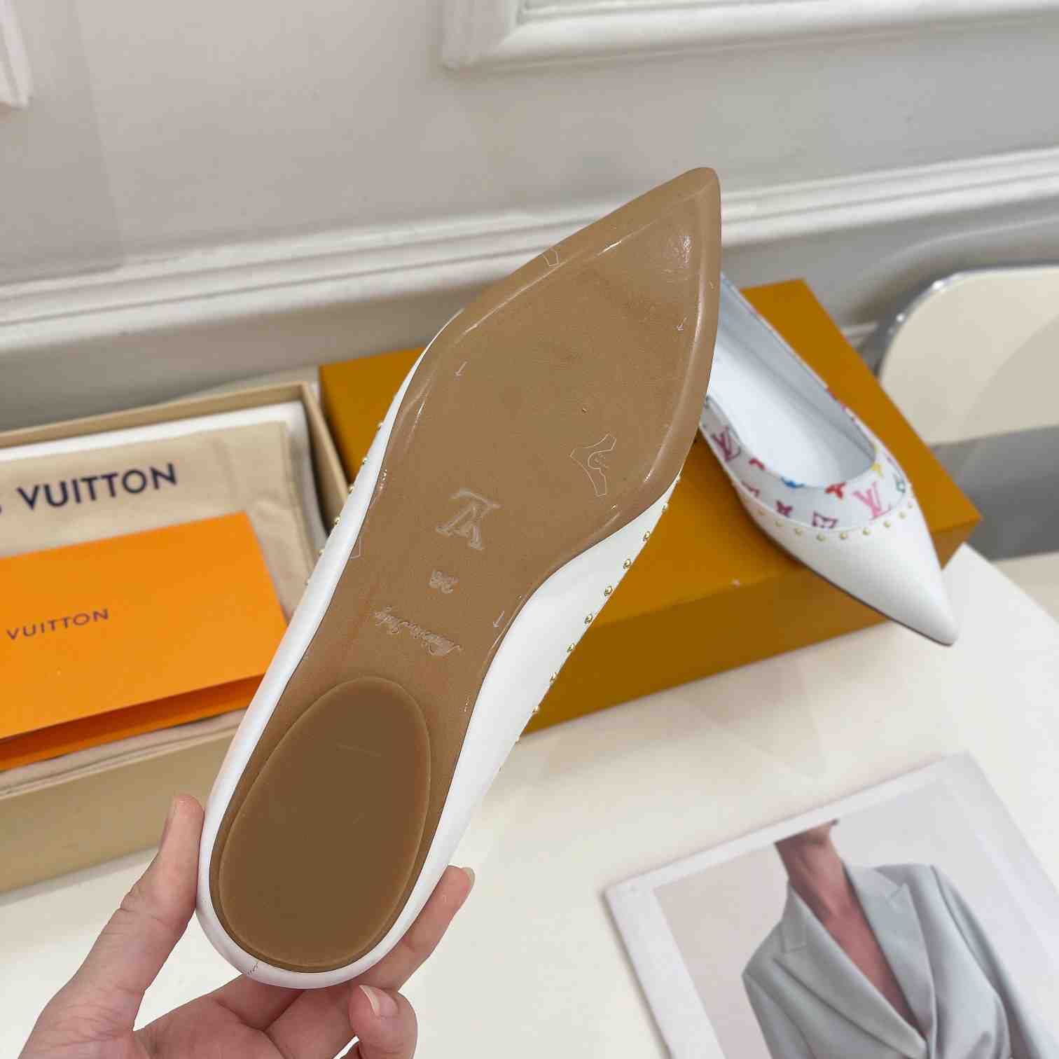 Louis Vuitton Signature Flat Ballerina    - FashionPlug
