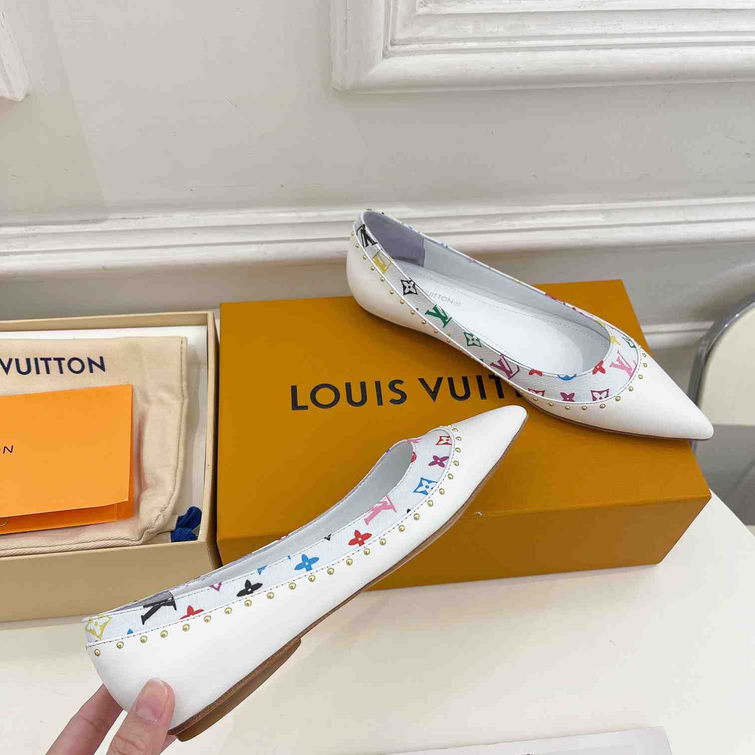 Louis Vuitton Signature Flat Ballerina    - FashionPlug