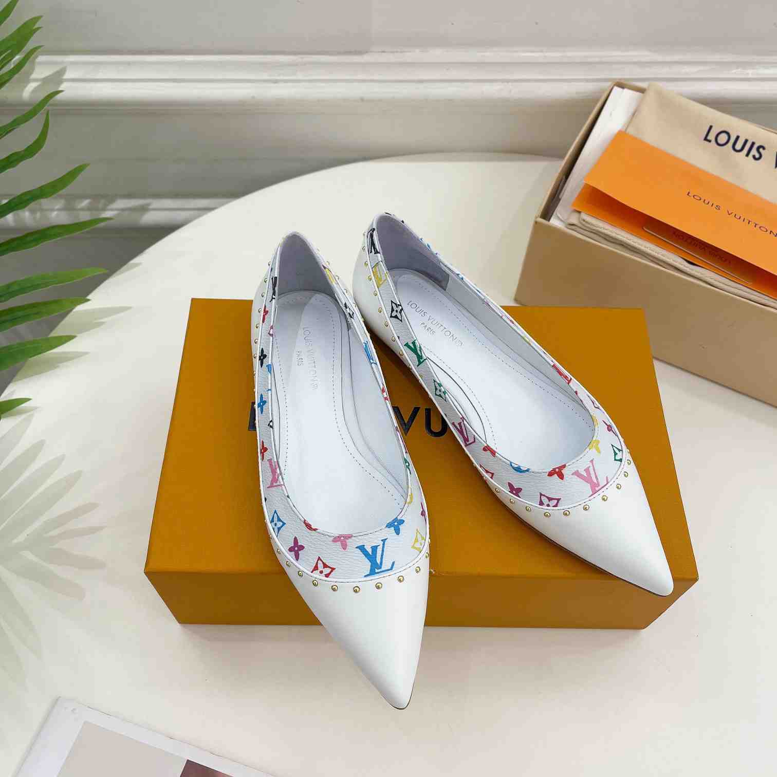 Louis Vuitton Signature Flat Ballerina    - FashionPlug