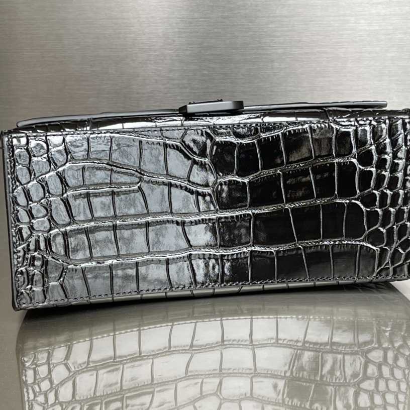 Balenciaga Degrade Crocodile Embossed Hourglass Small Crossbody Bag(23-10-24cm) - FashionPlug