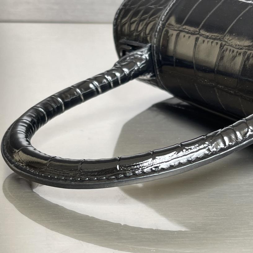 Balenciaga Degrade Crocodile Embossed Hourglass Small Crossbody Bag(23-10-24cm) - FashionPlug