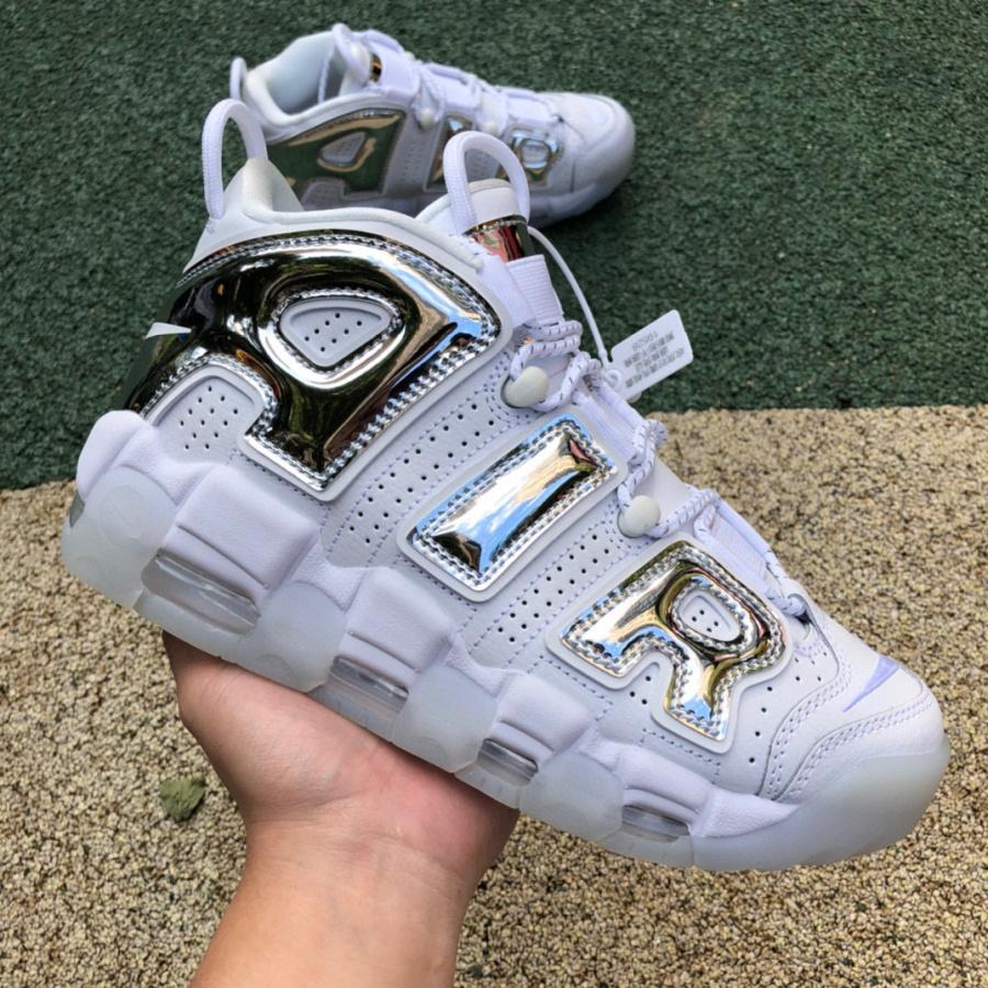 Nike Air More Uptempo Chrome Sneaker    917593-100 - FashionPlug
