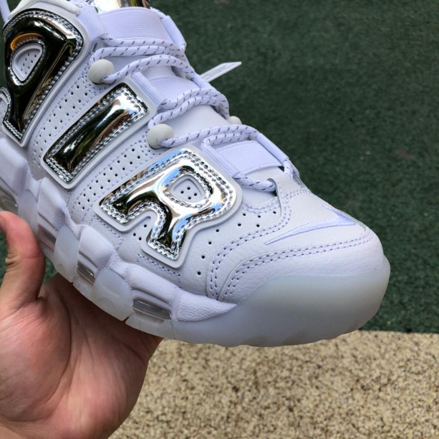 Nike Air More Uptempo Chrome Sneaker    917593-100 - FashionPlug