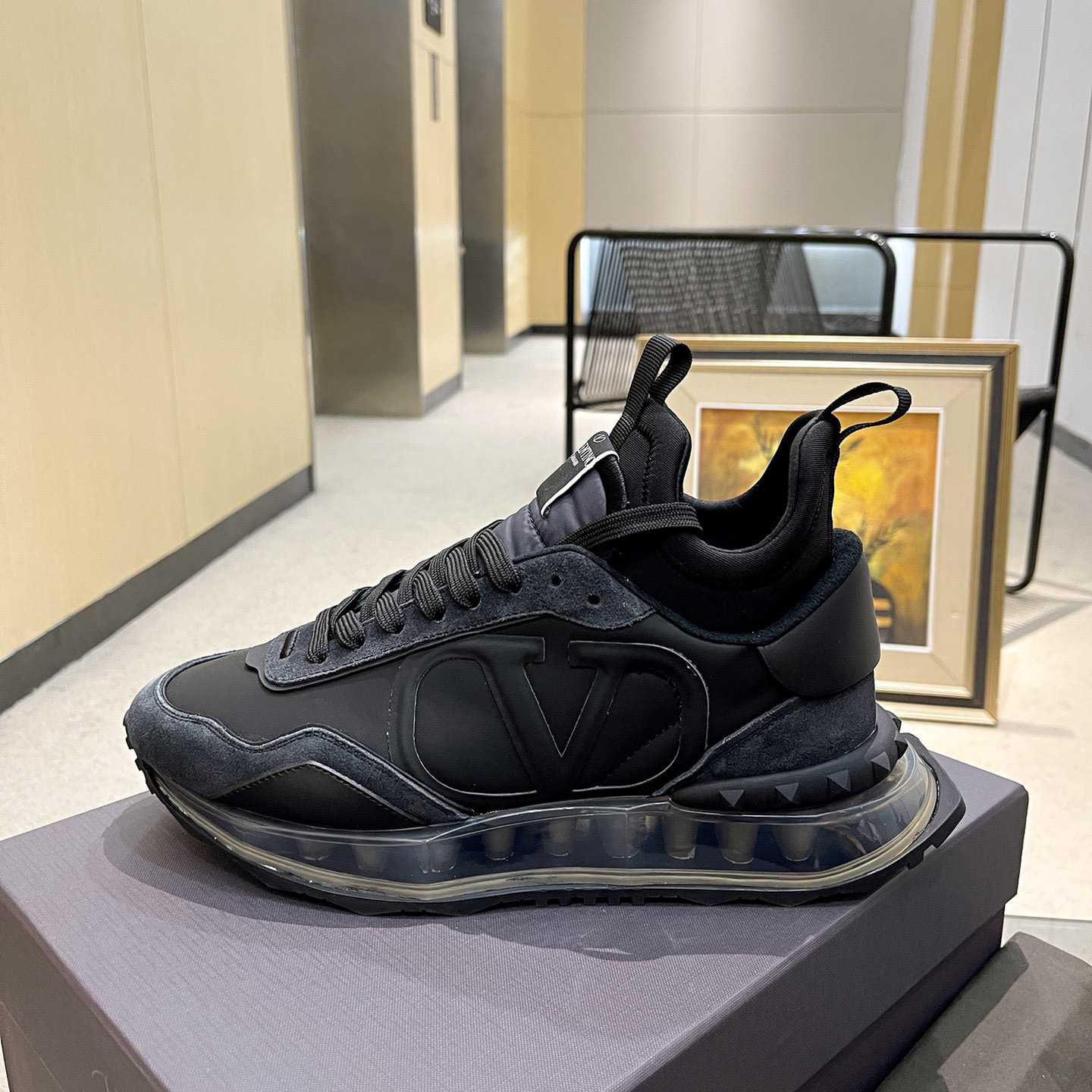 Valenti Netrunner Fabric And Suede Sneaker - FashionPlug