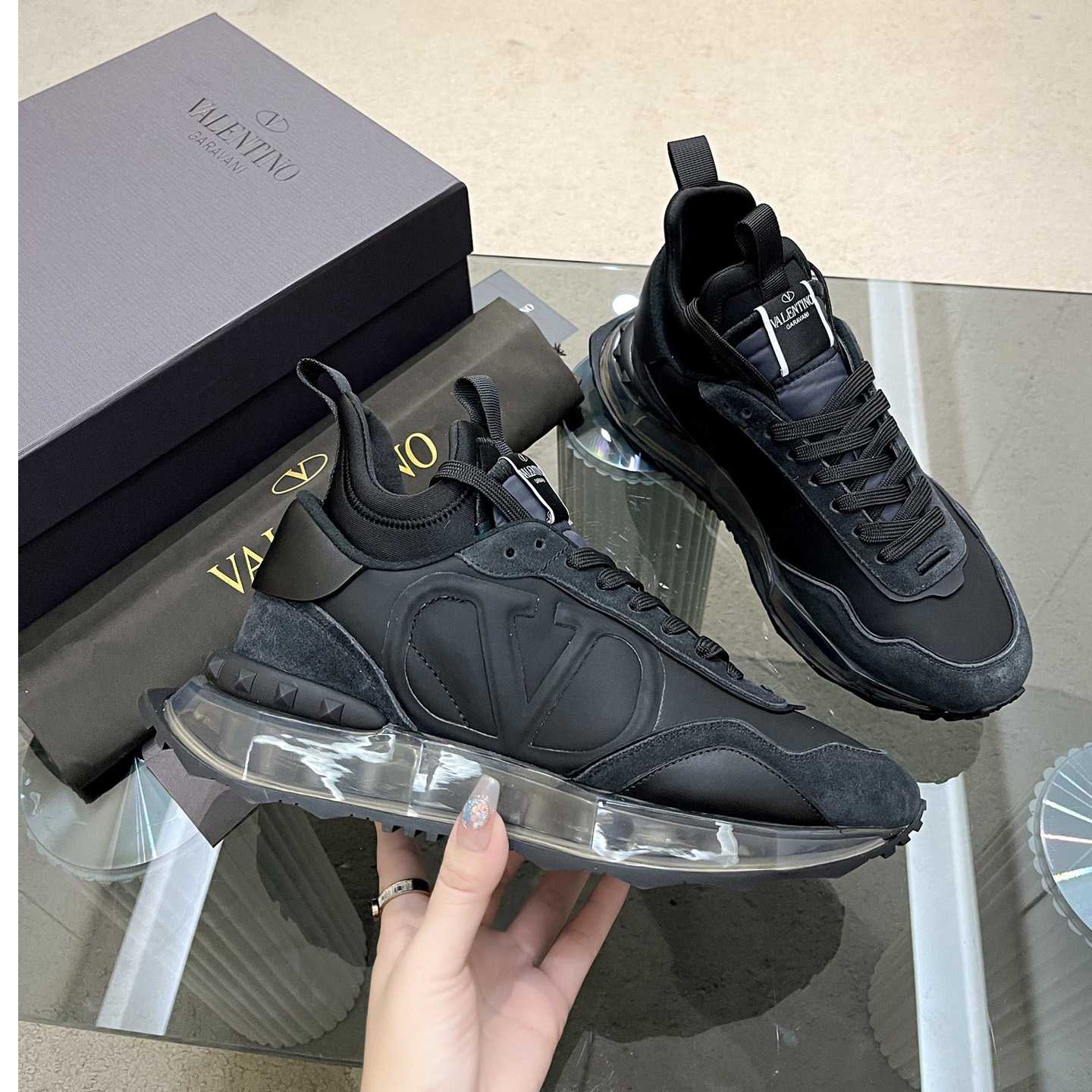 Valenti Netrunner Fabric And Suede Sneaker - FashionPlug