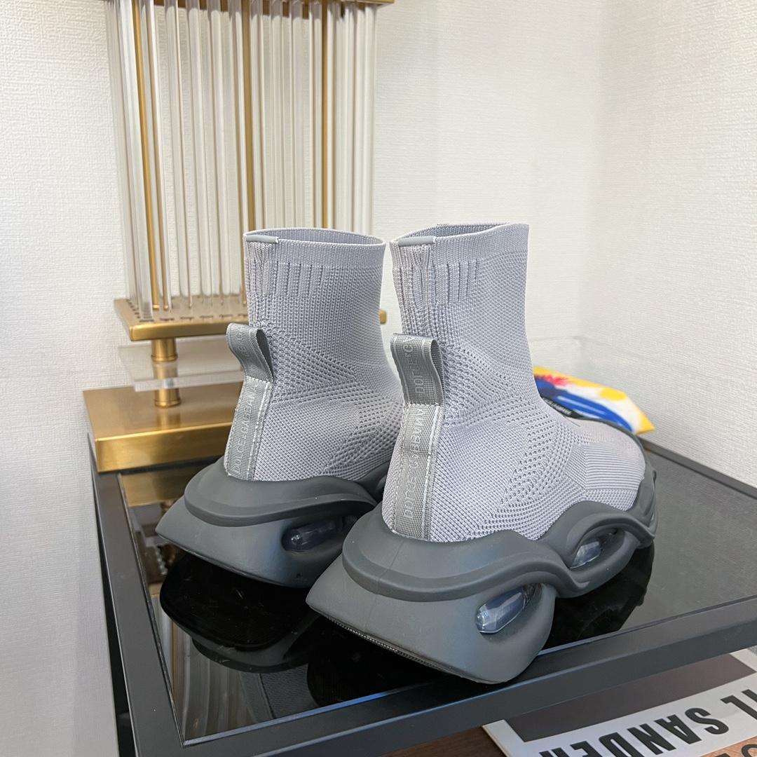 Dolce & Gabbana Stretch Mesh Wave Mid-Top Sneakers - FashionPlug