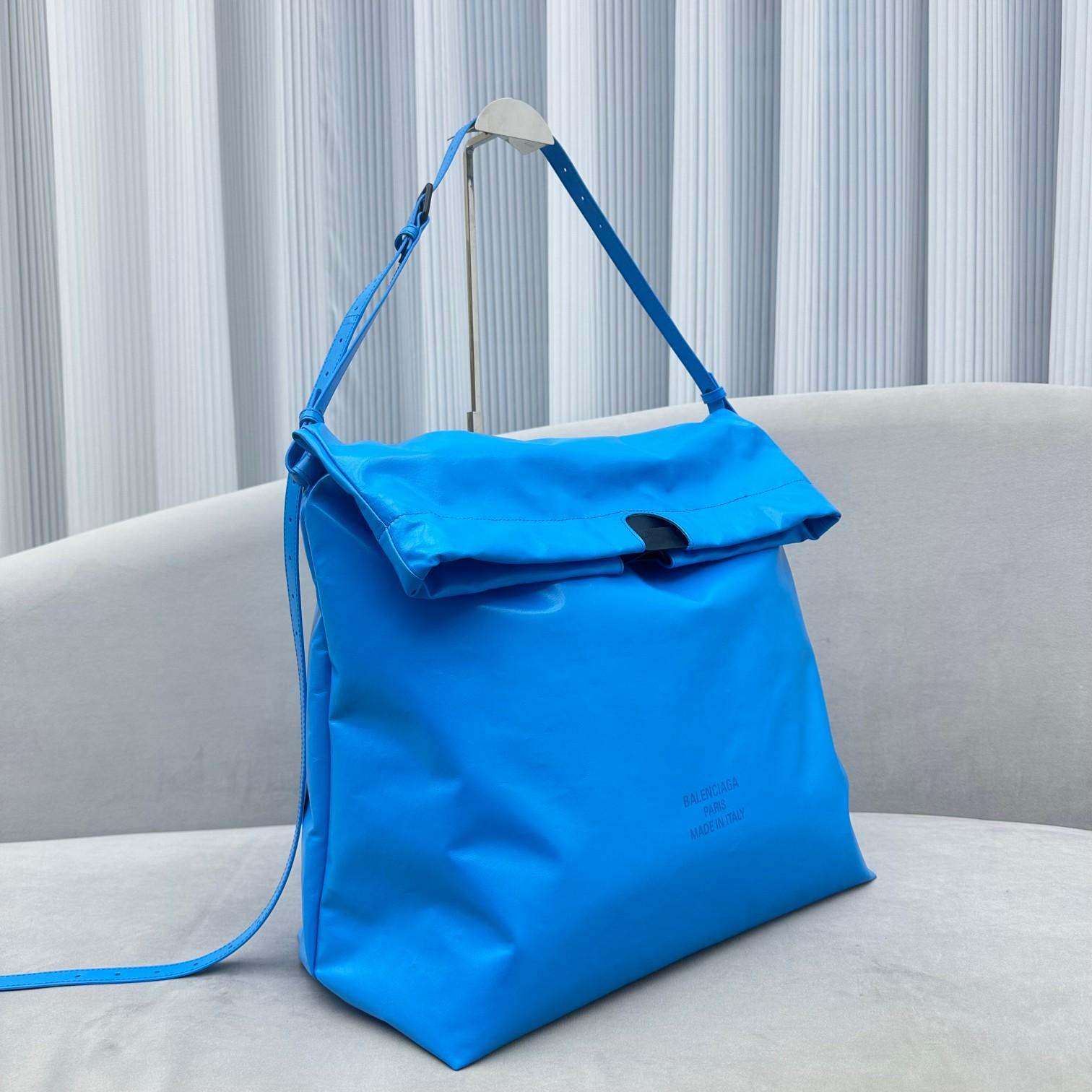 Balenciaga Trash Bag Large Pouch In Blue(37-40-52cm) - FashionPlug